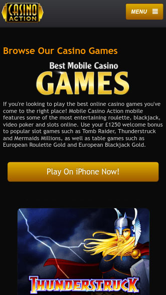  Captura de pantalla de la aplicación Casino Action