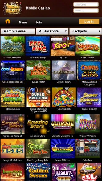 Video slots desktop site