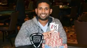Nicholas Mahabee Gets the 2016 SHRPO $360 Deep Stack No-Limit Hold’em (Re-Entry) Trophy