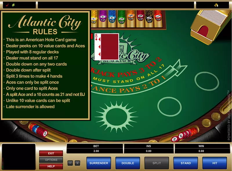 Historia del Atlantic City Blackjack