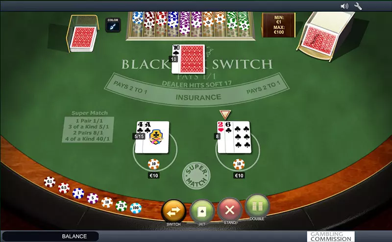 Blackjack Switch en casinos físicos