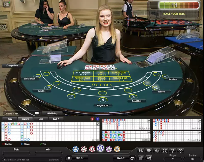 Live Baccarat Features