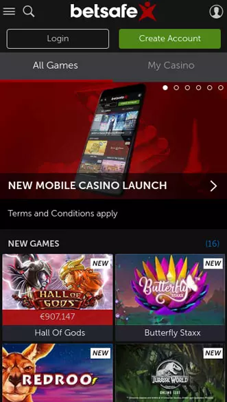 betsafe casino app screenshot