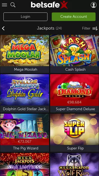 betsafe casino app screenshot