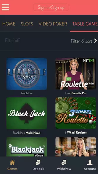 betspin casino app screenshot