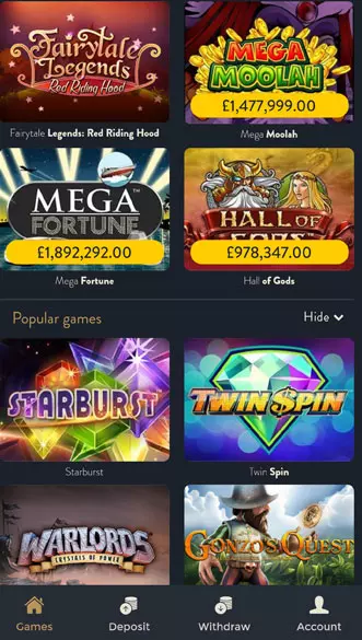 betspin casino app screenshot