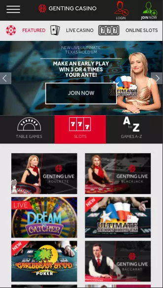 genting casino app screenshot