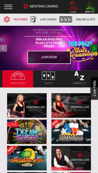 genting casino app screenshot