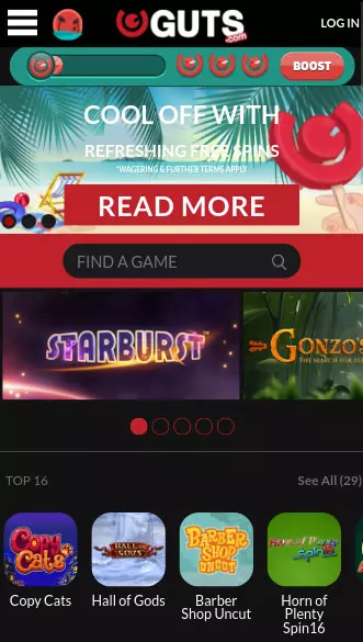 guts casino app screenshot