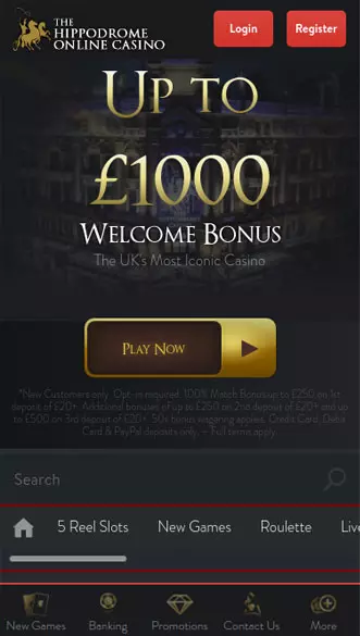 hippodrome casino app screenshot
