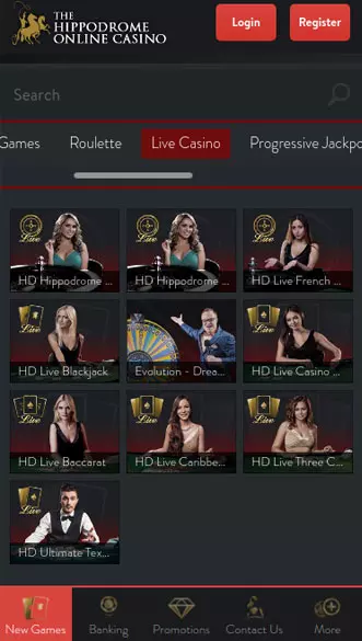 hippodrome casino app screenshot