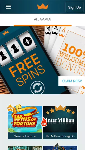 intercasino app screenshot