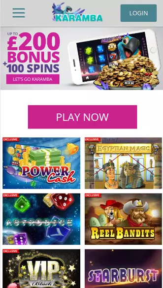 karamba casino app screenshot