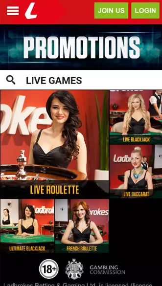 ladbrokes casino app screenshot