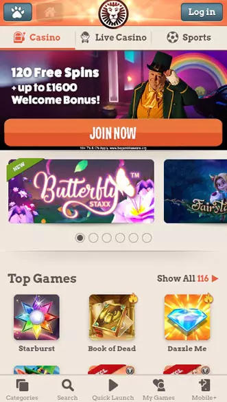 leovegas casino app screenshot