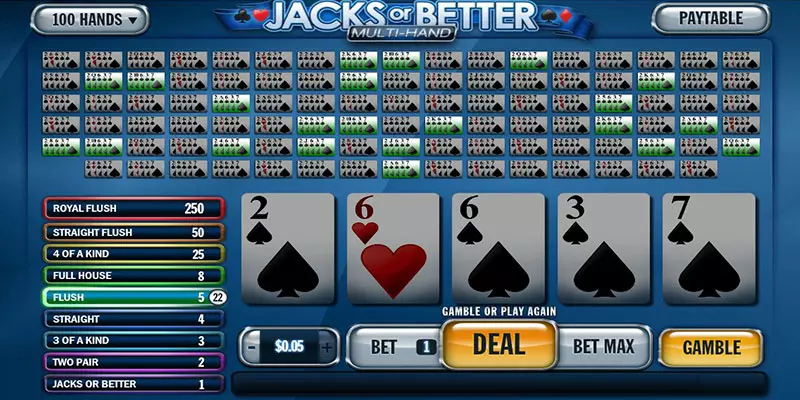 Multi-Hand Video Poker