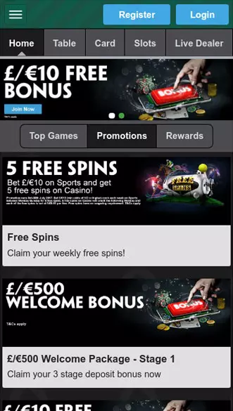 paddy power casino app screenshot