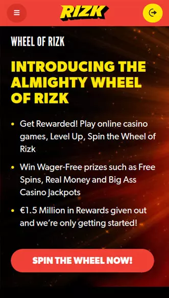 rizk casino app screenshot