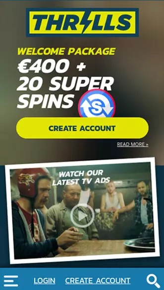 thrills casino app screenshot