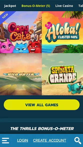 thrills casino app screenshot