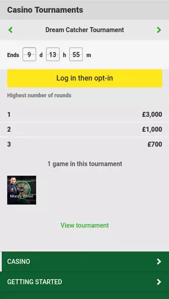 unibet casino app screenshot