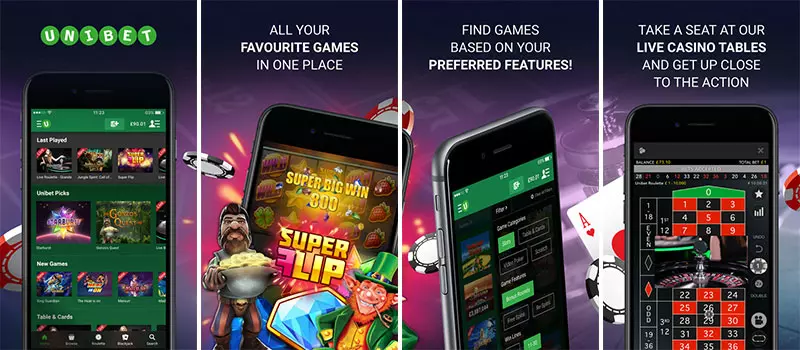 unibet casino app features