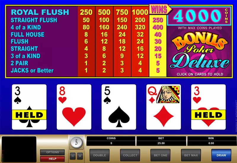 Bonus Poker Deluxe screenshot