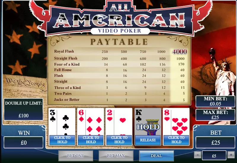 All American Poker screenshot
