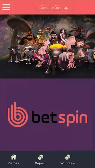 betspin casino app screenshot