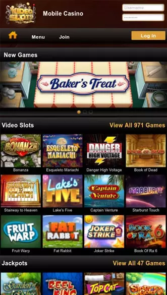 videoslots app screenshot