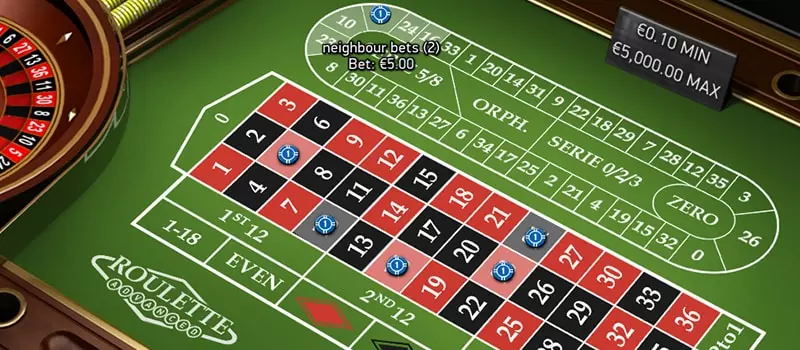 Roulette neighbours: The expert 5-number bet