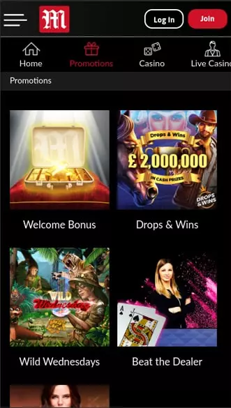 Mansion casino app screenshot