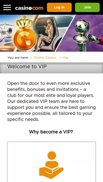 Casino.com app screenshot