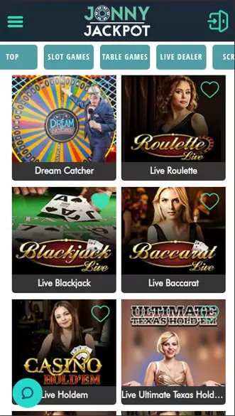 Jonny Jackpot Casino app screenshot