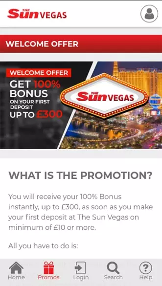 the sun vegas casino app screenshot