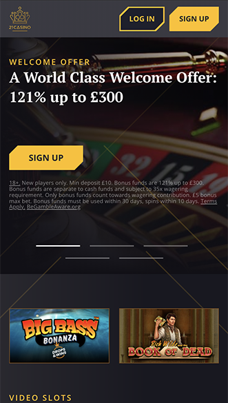 21 Casino app screenshot