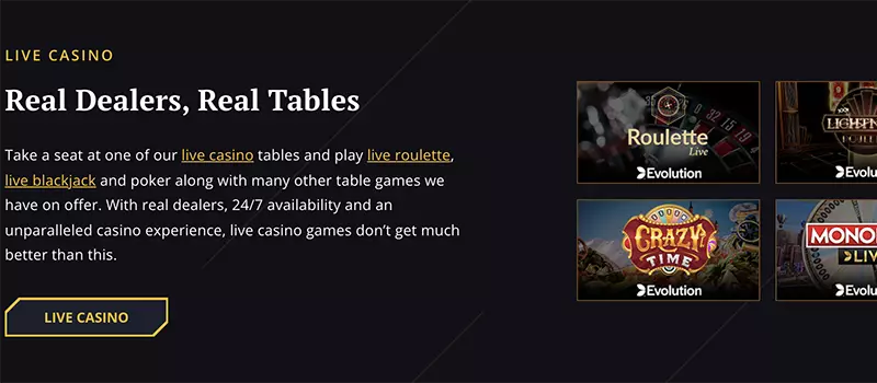 21 Casino app live dealer games photo