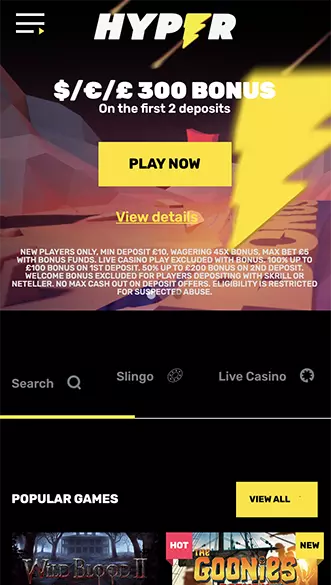 Hyper Casino app screenshot