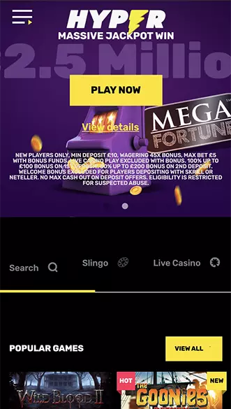 Hyper Casino app screenshot