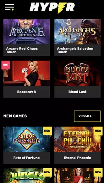 Hyper Casino app screenshot