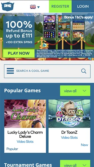 Yeti Casino app screenshot