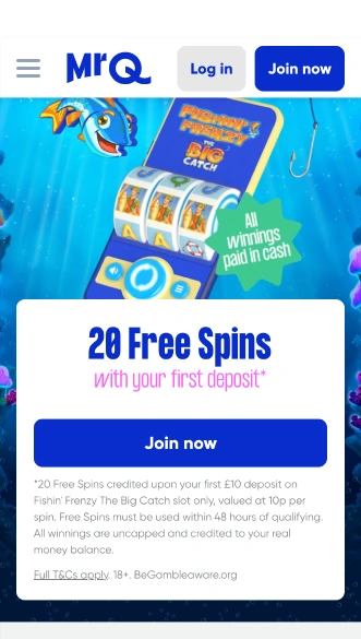 MrQ Casino app screenshot