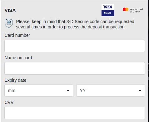 Credit and Debit Cards Registration Process 2