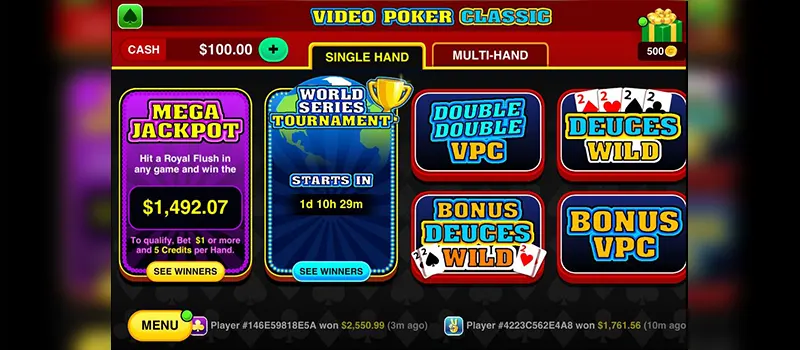 Video Poker Classic by Tapinator