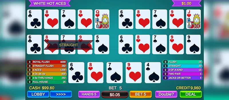 White Hot Aces at Video Poker: Classic Casino