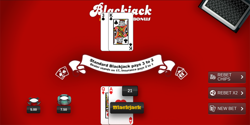 Blackjack Bonus by 1x2gaming