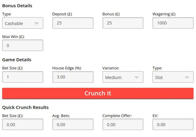 bonus value calculator