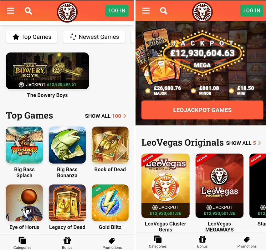 LeoVegas mobile casino