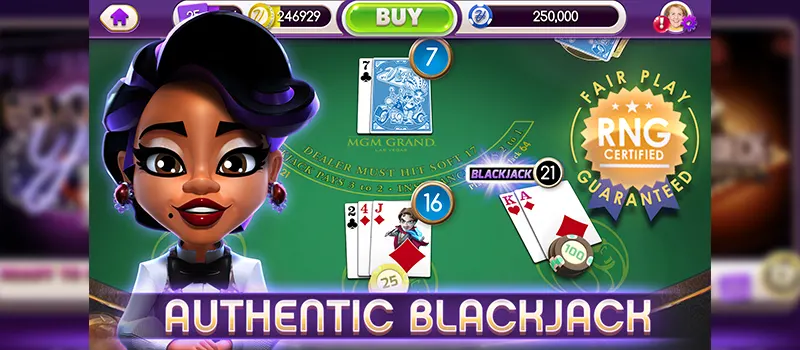 myVEGAS BlackJack 21 Card Game