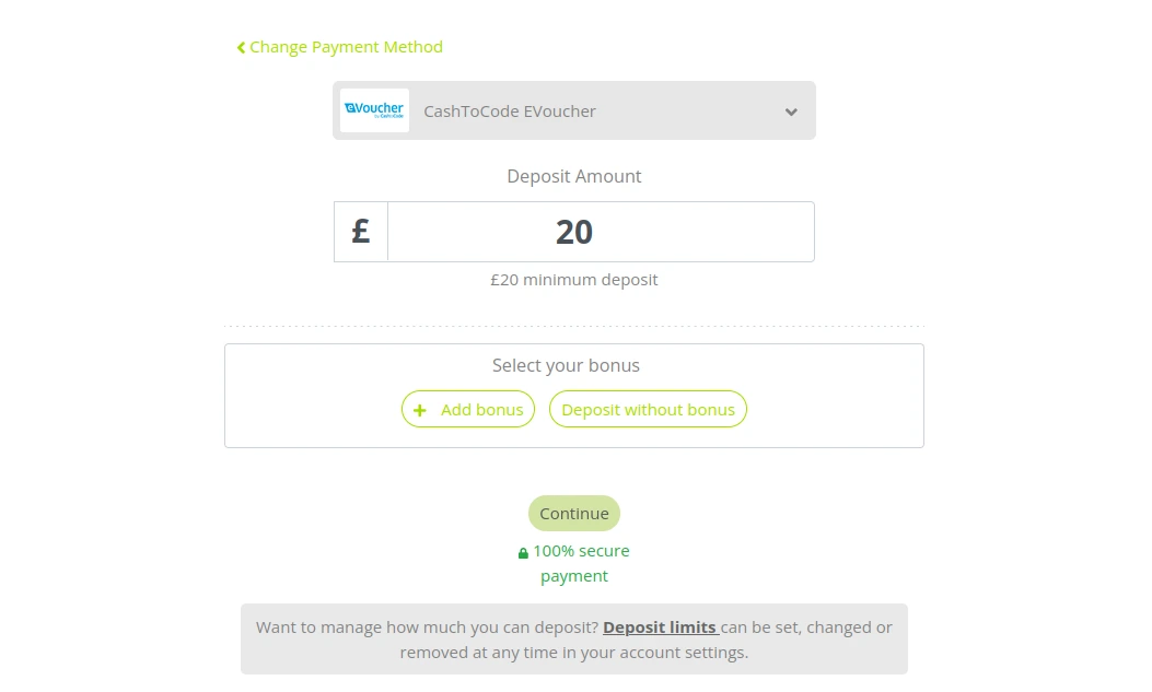 CashtoCode Registration process 2